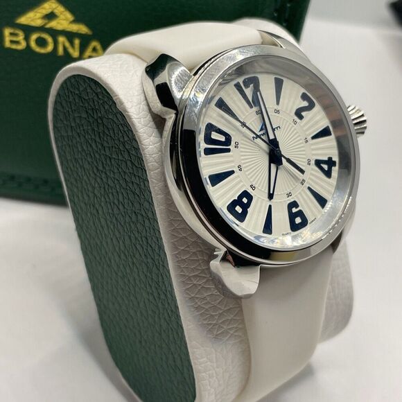 Nbonal NB-1001 Women's White Silicone Strap Analog Dial Quartz Wrist Watch Cv33 - Picture 5 of 11